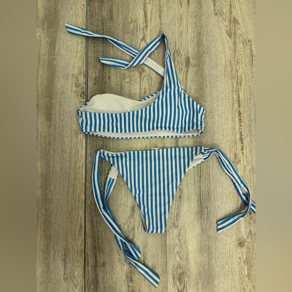 Blue Striped Bikini Set - Picture 6 of 6
